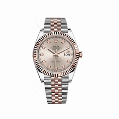 New Rolex Datejust II Sundust Diamond Dial Steel 18K Everose gold 41 mm 126331