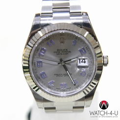 2015 Rolex DateJust II 116334 18k White Gold Bezel Silver 41mm Mens Watch+B/P 683498458203
