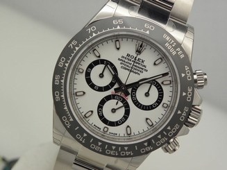 Rolex DAYTONA 116500 LN Mens Stainless Steel CERAMIC Bezel White Panda Dial 40MM