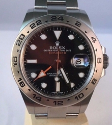 Rolex Explorer II 42mm 216570 Black Stainless GMT Date Watch 845960029698