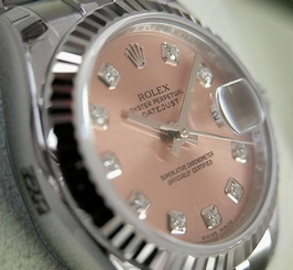 LADIES ROLEX DATEJUST 179174 SS/18K WG PINK DIAMOND DIAL JUBILEE 26MM - NEW