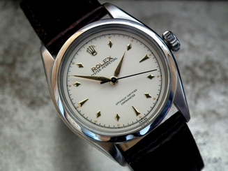 STUNNING 1953 ROLEX OYSTER PERPETUAL SEMI-BUBBLEBACK GENTS VINTAGE WATCH