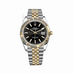 New Rolex Datejust II black dial steel and 18K yellow gold 41 mm 126333 bkij