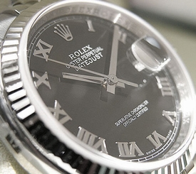 MENS ROLEX DATEJUST 116234 SS/18K WHITE GOLD BLACK ROMAN DIAL JUBILEE 36MM - NEW 845960035095