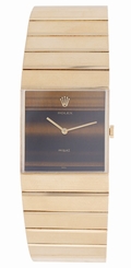 Rare Vintage Rolex King Midas Tiger's Eye Dial 18k Yellow Gold Men's Watch 3584