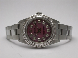 ROLEX 76080 LADIES STAINLESS STEEL WATCH DIAMOND DIAL & BEZEL K SERIAL