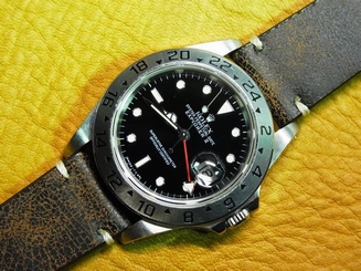 Rolex 16570 Explorer II Tritium Hour Markers Black Dial Automatic Watch With B&P