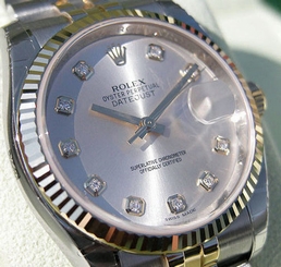 MENS ROLEX DATEJUST 116233 SS/18K YELLOW GOLD SILVER DIAMOND DIAL JUBILEE - NEW