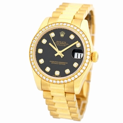 ROLEX Midsize 18K Yellow Gold 31mm President Factory Diamonds 178278 Warranty