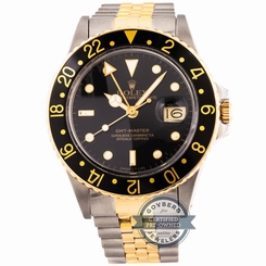 Rolex Vintage GMT Master 16753 Auto 40mm Steel Yellow Gold Mens Jubilee Watch