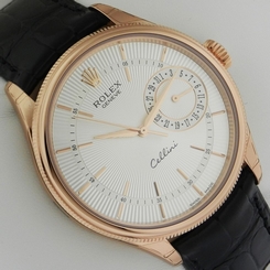 Rolex Cellini Date 39mm 18k Rose Gold 50515 Silver Dial Brand New Ret: $17800