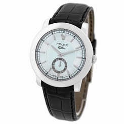 ROLEX Platinum 38mm Cellini Ice Glacier Blue Cellinium 5241 Box Warranty MINTY