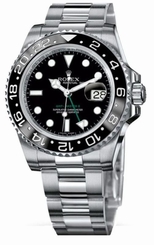 New Rolex GMT Master ll  Black Dial Oyster Bracelet Men's Watch M116710LN