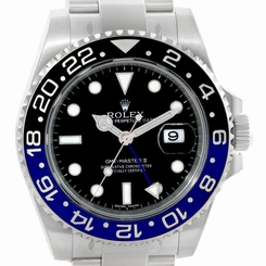 Fake AAA Rolex GMT Master II Batman Blue Black Ceramic Mens Watch 116710 Unworn Watch