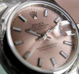 *NEW* ROLEX LADIES SS PINK STICK DATEJUST MODEL #179160