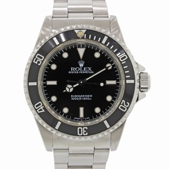 MINT Men's Rolex Submariner No-Date 14060 Stainless Steel Black Dive 40mm Watch
