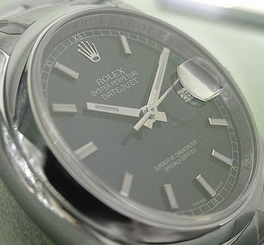 Rolex DATEJUST 116200 Mens Steel Oyster 36MM Blue Stick Dial Smooth Bezel