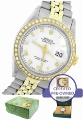 Rolex DateJust 36mm 16013 Diamond Two-Tone Yellow Gold Stainless Jubilee Watch
