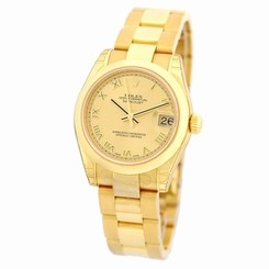 ROLEX 18K Yellow Gold Mid Size 31mm Datejust President 178248 UNWORN Warranty