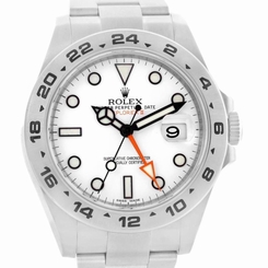 Rolex Explorer II Stainless Steel White Dial Mens Watch 216570 845960029698