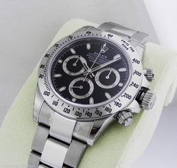 Rolex 116520 Daytona Stainless Steel BLACK Dial 40mm WOW, COMPLETE! 845960008211