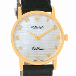 Rolex Cellini Classic Yellow Gold Mother of Pearl Dial Watch 5115