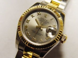 ROLEX DATEJUST 179173 Automatic Stainless Steel and 18K Ladies watch box/papers