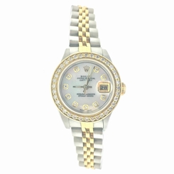 Rolex Oyster Perpetual Datejust 79173 Diamond Dial 18k Gold SS Ladies Watch
