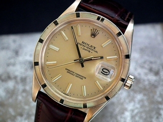 BEAUTIFUL 1982 SOLID 18CT GOLD ROLEX OYSTER PERPETUAL DATE GENTS VINTAGE WATCH