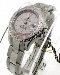 ROLEX 16962 LADY YACHT-MASTER PLATINUM / STEEL WATCH !
