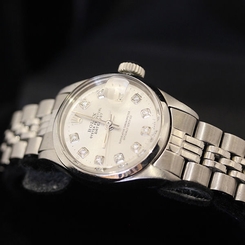 Genuine Rolex Oyster Perpetual DateJust Diamond Stainless Steel Watch 26mm C1968