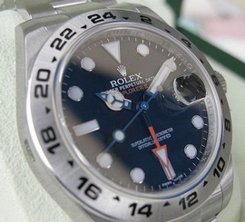Rolex EXPLORER II 216570 Mens Stainless Steel Oyster 24HR Bezel Black Dial 42MM 845960029698