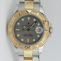 Rolex Yachtmaster Silver Dial Gold & Steel 168623 Oversized 35mm - WATCH CHEST