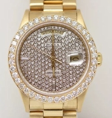 ?ROLEX? Day-Date 18kt Presidential Pave Diamond Dial 2.5ct Bezel - 18038