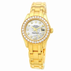 ROLEX 18K Yellow Gold Pearlmaster Masterpiece Factory Diamonds 80298 Random