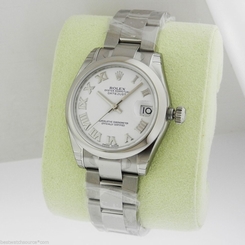 Rolex 178240 31mm Datejust Steel White Roman Oyster COMPLETE Retail: $6,200