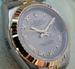 LADIES ROLEX DATEJUST 179173 SS/18K YG SILVER ROMAN DIAL HIDDEN CLASP 26MM - NEW