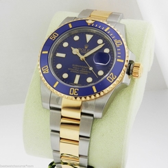 ROLEX Submariner Stainless Steel 18k YG Blue Dial Auto B&P 116613 Ret: $13,400 845960000260