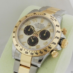 Rolex Daytona 116523 Ivory Dial Steel and Gold Box & Papers Ret: $16,900 NEW 845960053839