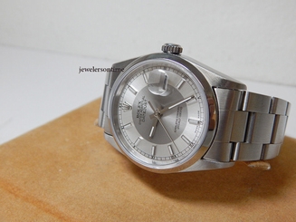 Rolex Men's 36mm Stainless Steel Datejust Oyster Bracelet Silver Dial 16200