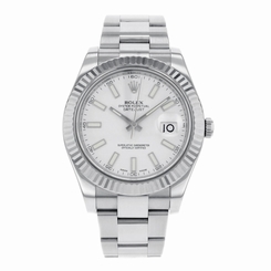  Rolex Datejust II 116334 WIO 18K White Gold & Steel Automatic Men's Watch