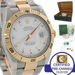 Rolex DateJust Turn-O-Graph 18k Rose Gold Steel 36mm Oyster Watch 116261