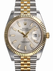 Rolex DATEJUST II 126333 Mens Steel & Yellow Gold Jubilee Bracelet Silver 41MM