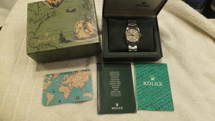 Rolex Air-King Ref 14000 No Date Stainless Steel Watch w/silver Dial