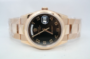 ROLEX DAY DATE PRESIDENT 36MM ROSE GOLD WATCH WITH OYSTER BRACELET REF 118205F