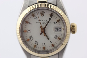 Rolex Datejust 26mm Gold/Steel Two Tone 6917 Roman Numeral Watch Preowned Luxury