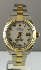 ROLEX 79173 DATEJUST 18K YG/SS 2 TONE JUBLIE BAND 18K YG BEZEL LADIES WATCH