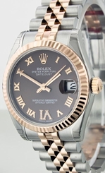 Brand New Rolex 178271 Datejust Midsize 31mm Diamond on the VI Roman Two Tone