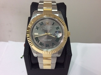 NEW ROLEX Ref. 116333 Datejust II 18K & S/Steel 41mm w/ New Slate Dial!! Superb! 845960002370
