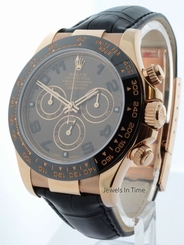 Rolex Daytona Chronograph 18k Rose Gold Watch Ceramic Box/Papers 116515LN NSW